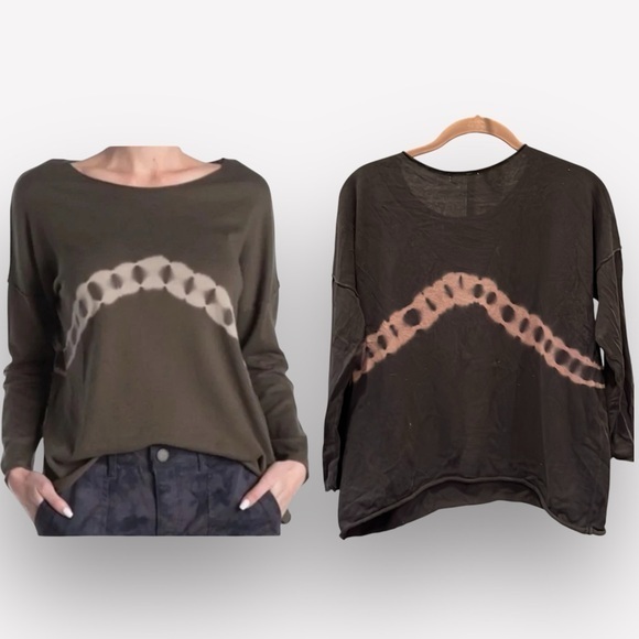 🇪🇸 Democracy Black Tie Dye Long Sleeve Light top - Picture 1 of 8